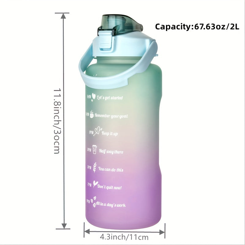 Modern Plastic Water Bottle with Straw