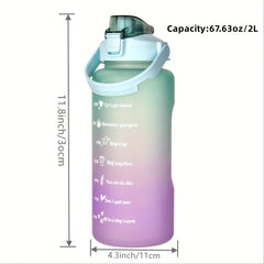 Modern Plastic Water Bottle with Straw