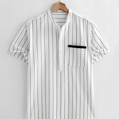 Men's Striped Short Sleeve Shirt