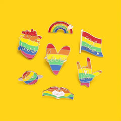 LGBT Rainbow Love Brooch for Men
