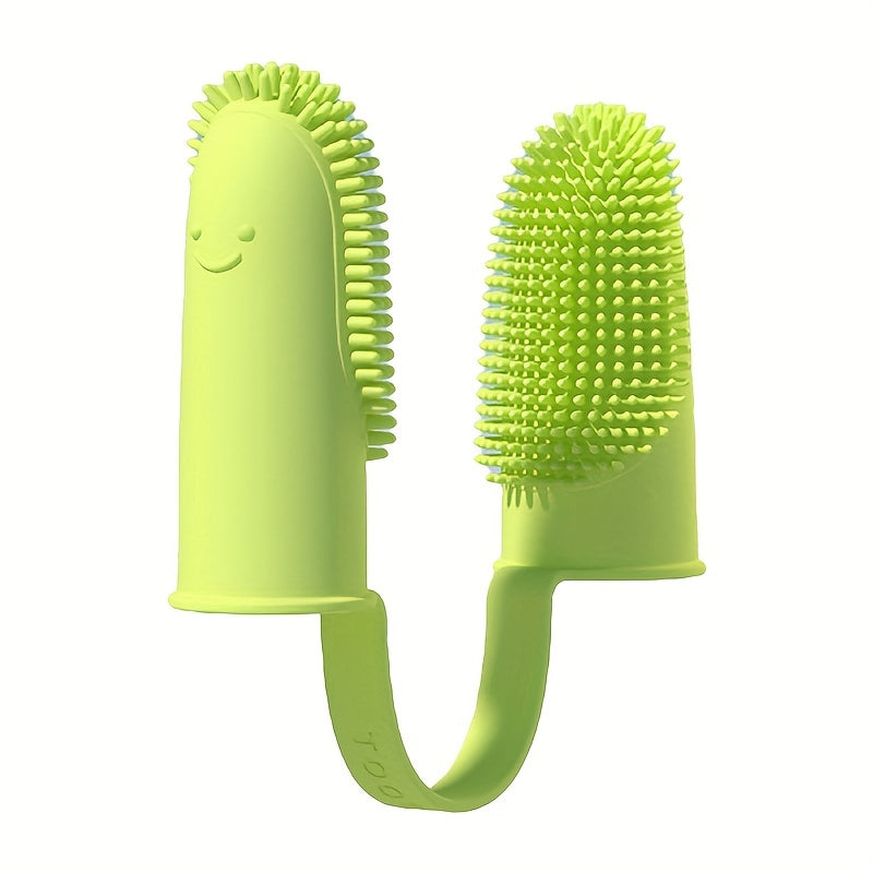 1pc Pet Two Finger Toothbrush for Cat and Dog Oral Cleaning