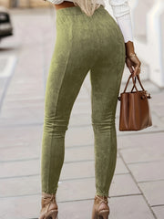  High Rise Stretch Skinny Trousers