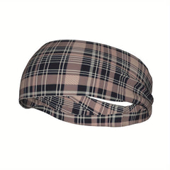 Vintage Plaid Headband for Sport & Casual Wear - Checkered Pattern