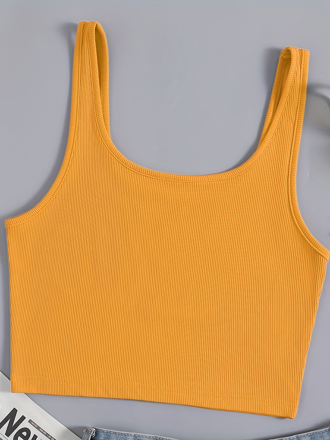 Sexy Crop Cami Vest Solid Sleeveless Casual Sweater For Spring & Summer Women's
