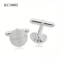 S925 Men's Cufflinks Oval Curved Style Sleeve Buttons