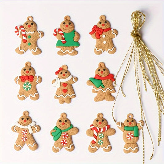 Gingerbread Man Christmas Ornament DIY Scene Pendant Gift
