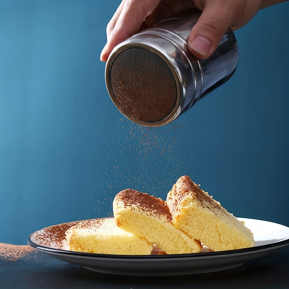 16pcs Cappuccino Shape Coffee Stencils Mesh Shaker Sugar Shaker With Lid
