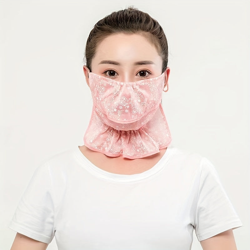 Lace Breathable Mask Thin Sun Protection Neck Mask Outdoor Cycling