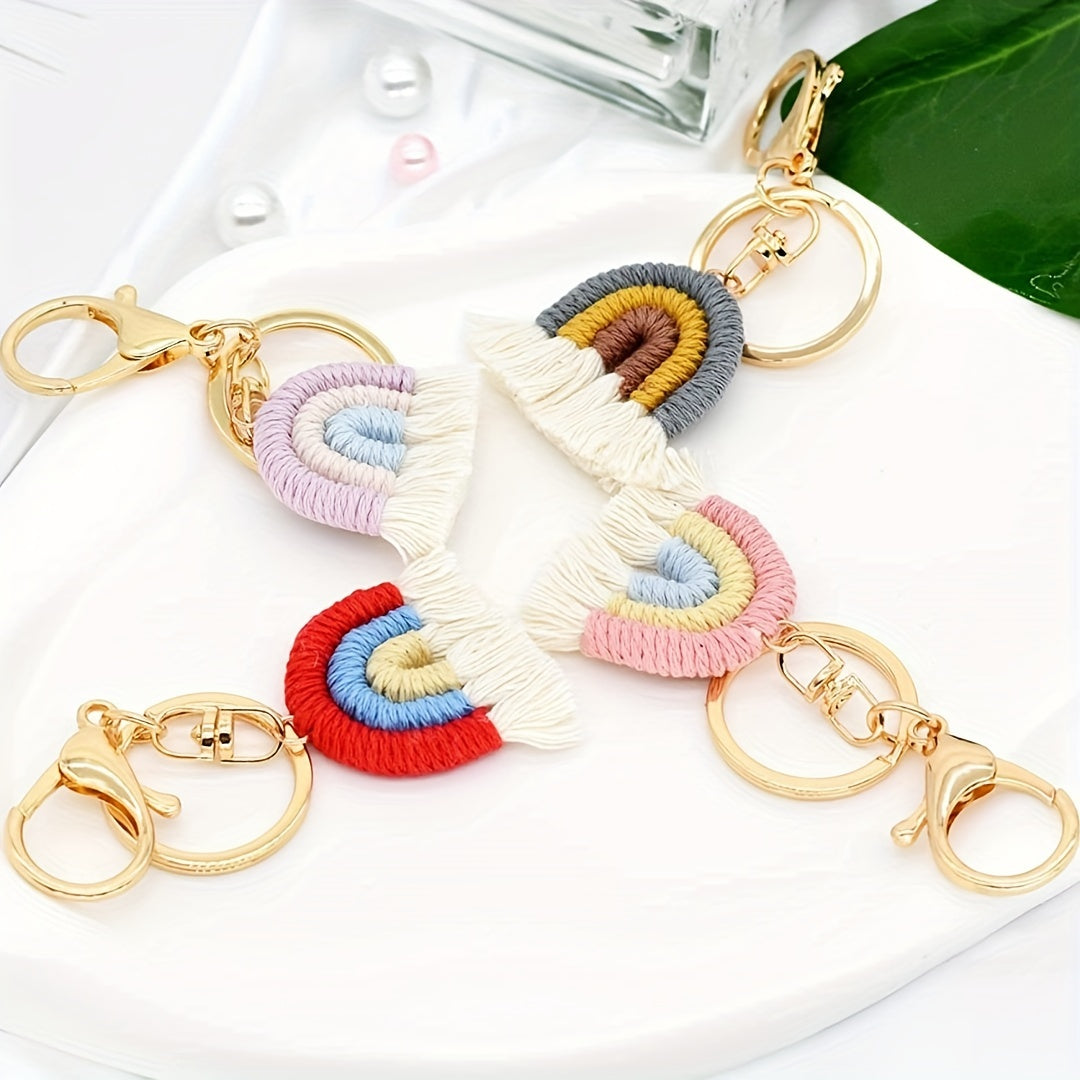 Colorful Rainbow Keychain for Summer Style