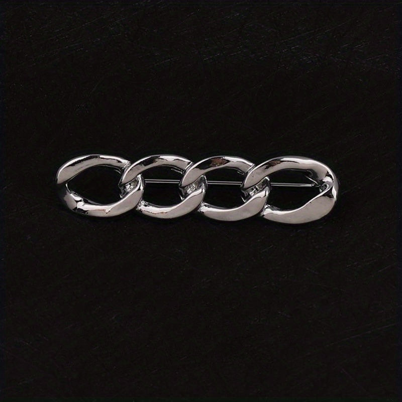 Minimalist Solid Safety Pin Brooch Alloy Buckle For Women Men