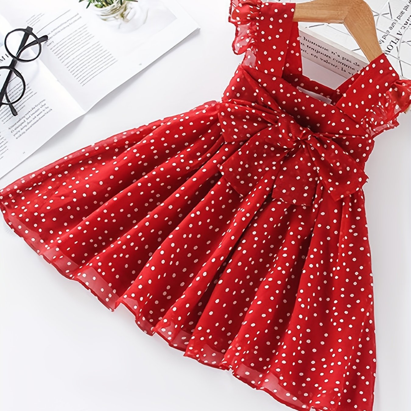 Girls Polka Dot Swing Dress Summer Clothing