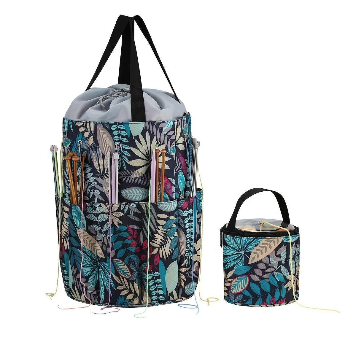 Yarn Bag Knitting Storage Crochet Tote Mini Drum Box 600D Oxford Fabric