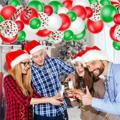 Christmas Balloon Garland Set Red Green Balloon Candy Cane Windmill Foil Balloon