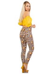 Snake Print High Waist Leggings Stretchy Skinny Pants