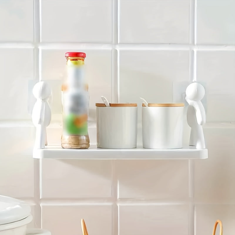 Small Man Rack Strong Self-Adhesive Storage Rack Wall Hanging