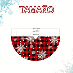 Red Tree Skirt Christmas Decorations Farmhouse Holiday Home Party Decor