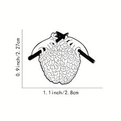Brain Knitting Brooch Cartoon Jewelry