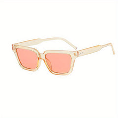 Square Frame Sunglasses Rivet Decor UV400