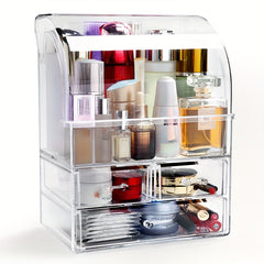 Makeup Organizer with Lid and 3 Drawers