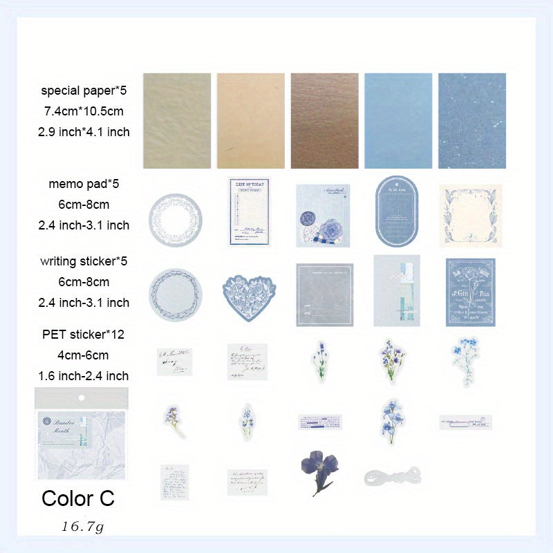29pcs Vintage Scrapbook Supplies for Art Crafts Scrapbooking Journals