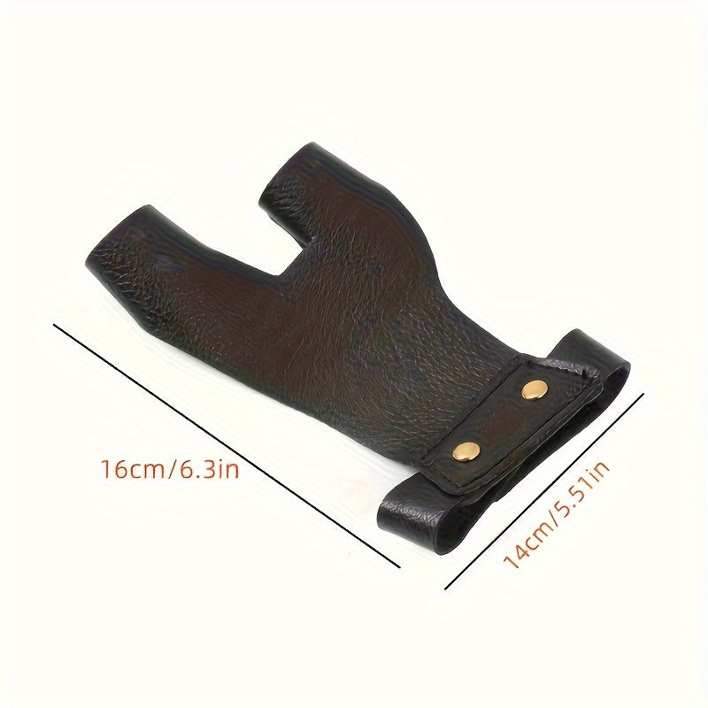 1pc PU Leather Archery Finger Protector Safe Recurve Bow And Arrow