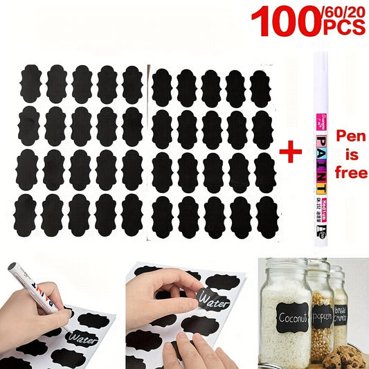 Waterproof Chalkboard Spice Labels 100pcs