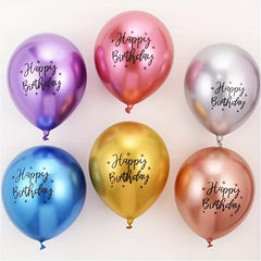 Metallic Printed Balloon Set 6 pcs Venue Decoration
