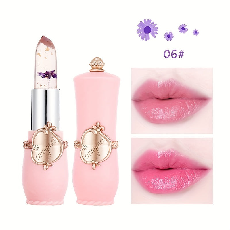 Set of 6 Color-Changing Jelly Lipsticks with Moisturizing Formula