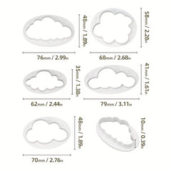 5pcs Cloud Biscuit & Chocolate Mold Set Kitchen Cake DIY Baking Utensils