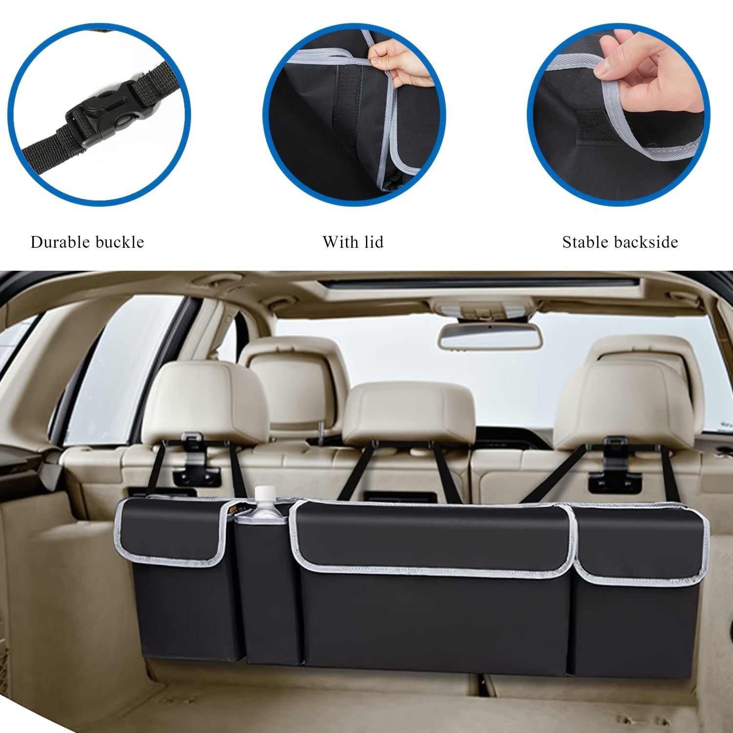 Car Seat Back Storage Bag - Large Capacity 600D Oxford Cloth