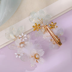 Chinese Style Duck Billed Clip Beaded Tassel Hair Accessories For Hanfu