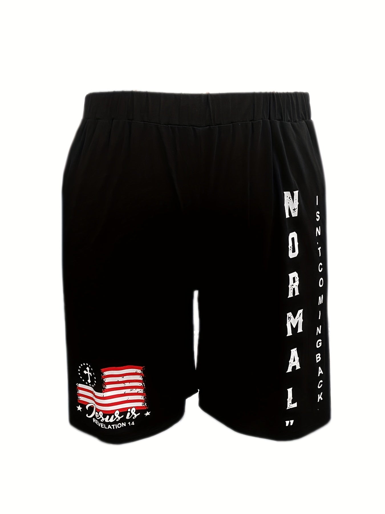  Women's Flag & Letter Print Fitness Pants