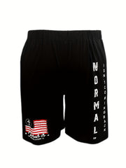  Women's Flag & Letter Print Fitness Pants