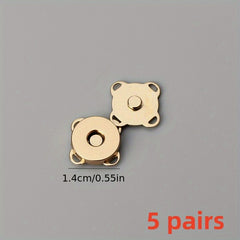 5 Pairs Magnetic Buckle Coat Bag Magnet Buckle DIY Clothing Accessories