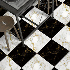 Marble Pattern Self-adhesive Waterproof Floor Tile Matte Anti-slip