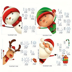 Christmas Snowflake Window Sticker Santa Reindeer Decal Decoration
