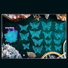 Set of 30 DIY Butterfly Stickers - Decorative Art Handbook Material