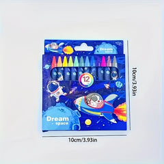 Dreamy Starry Sky Painting Set with 12 Crayon Pencils