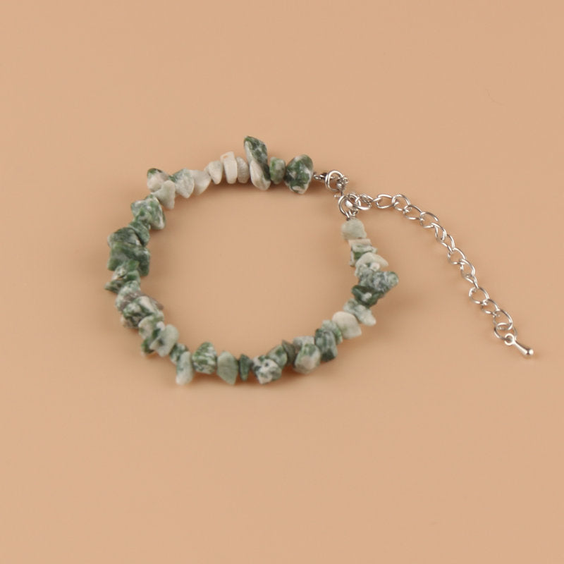 Natural Stone Bracelet Crystal Healing Chip Chain Bracelets