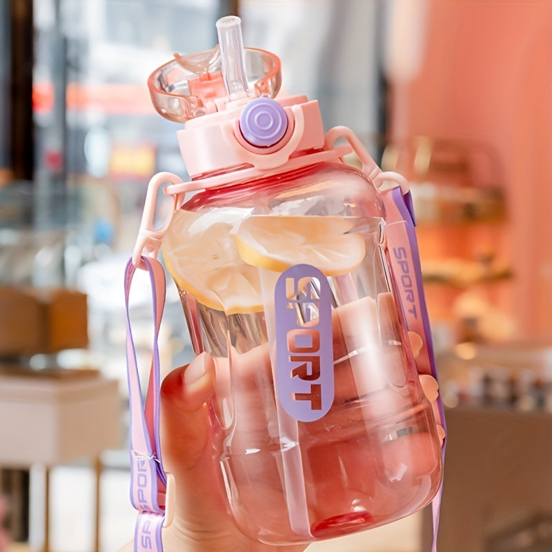 1000ml Water Cup PC Material Bouncing Straw Cup