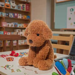 Adorable Golden Retriever Plush Toy Soft Brown Puppy