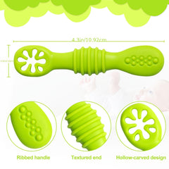6 Piece Silicone Baby Spoons Set for Toddlers BPA-Free Ages 4 Months