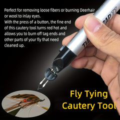 Fly Tying Cautery Tool with Spare Tips Fishing Accessories