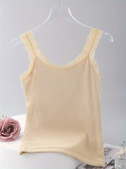 Lace Trim Thermal Underwear Top Women's Lingerie