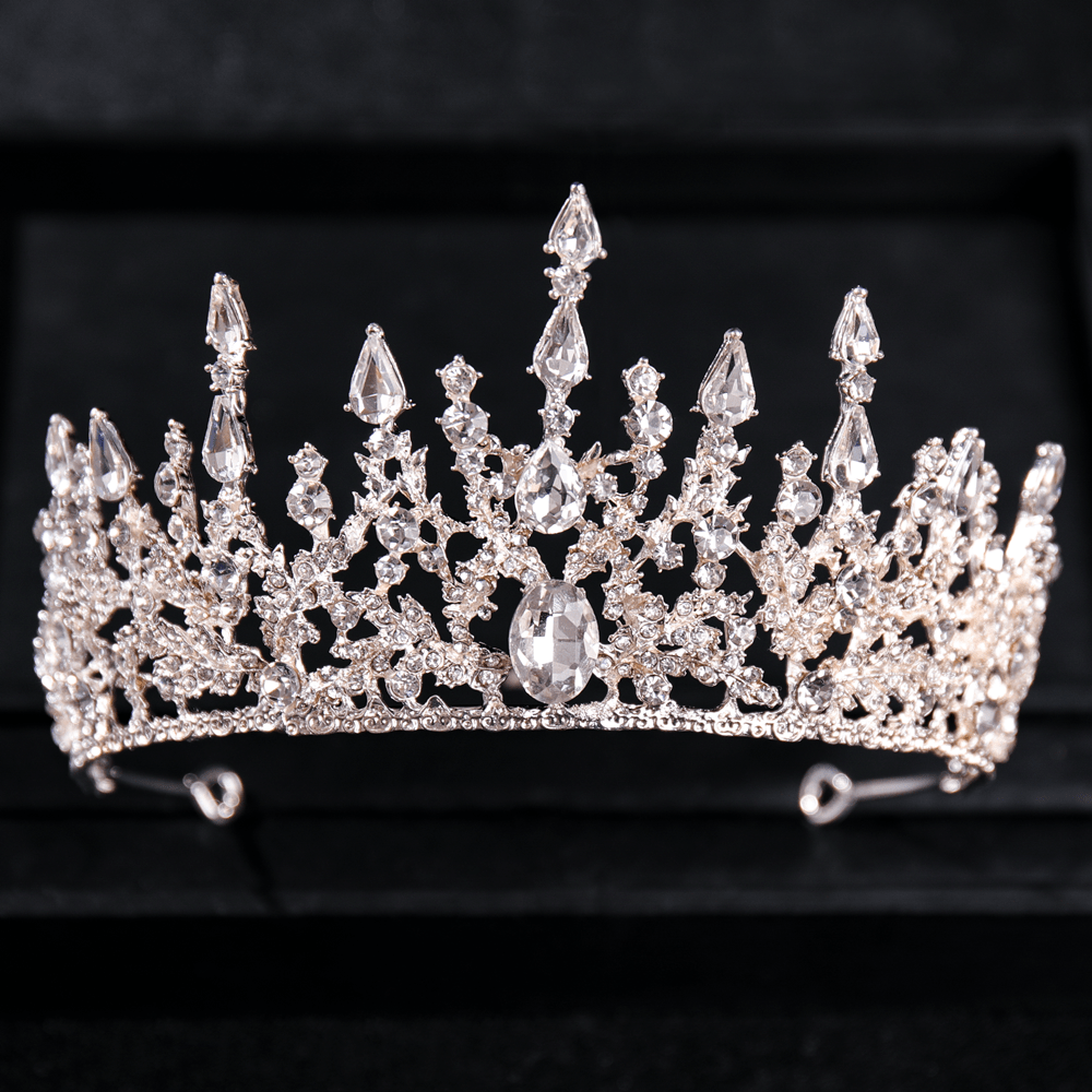 Purple Vintage Rhinestone Bridal Crown Tiara Wedding Headpiece