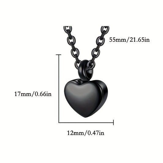 Heart Locket Urn Necklace Stainless Steel Cremation Jewelry for Women