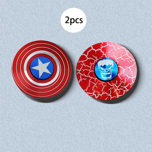 2pcs Web Hero Fidget Spinners Metal Thumb Spinners with Web Stress Relief