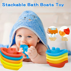 Colorful Stacking Boat Toy Set for Kids