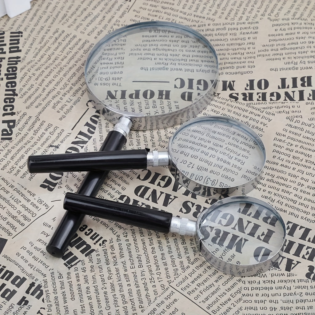 10X Magnification Handheld Magnifier Magnifying Glass Handle Low Vision Aid