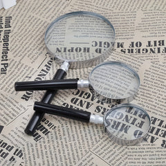 10X Magnification Handheld Magnifier Magnifying Glass Handle Low Vision Aid